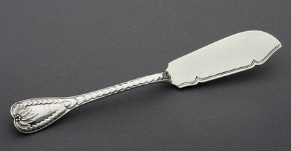 Rare Palm Pattern Silver Butter Knife